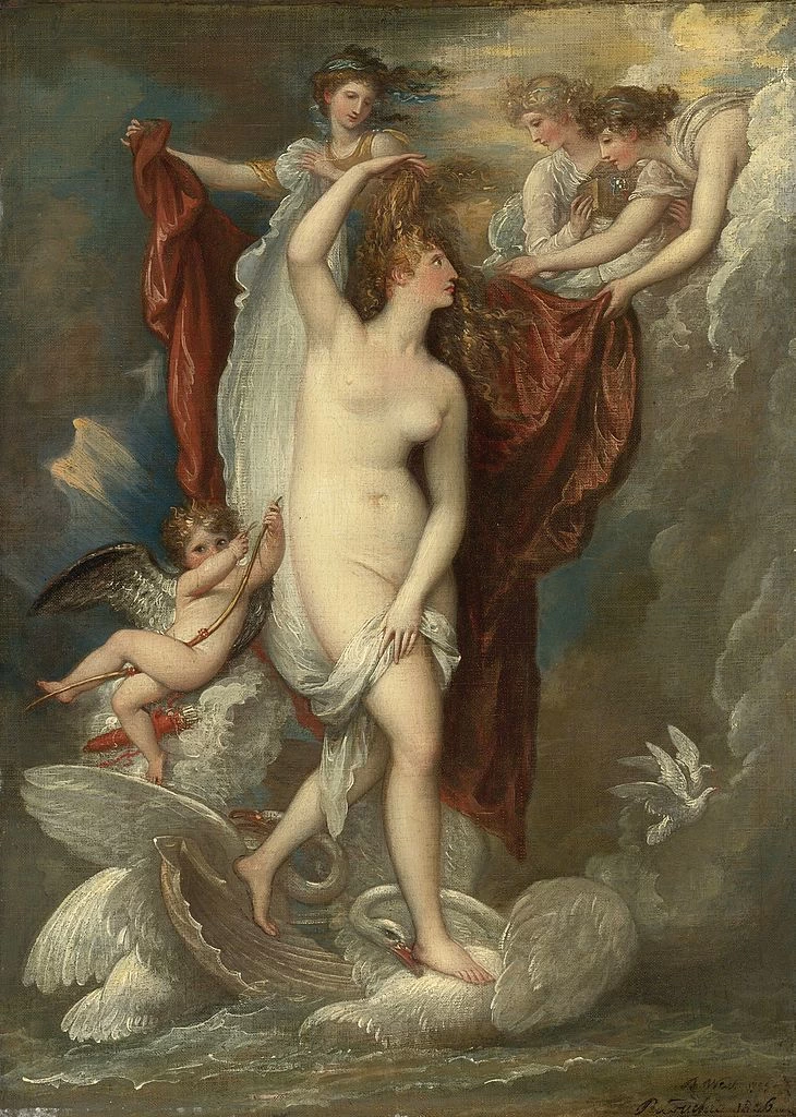 Venere alla sua nascita vestita dalle tre Grazie